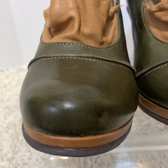 Army green tan pumps DKODE rare - Picture 10 of 16